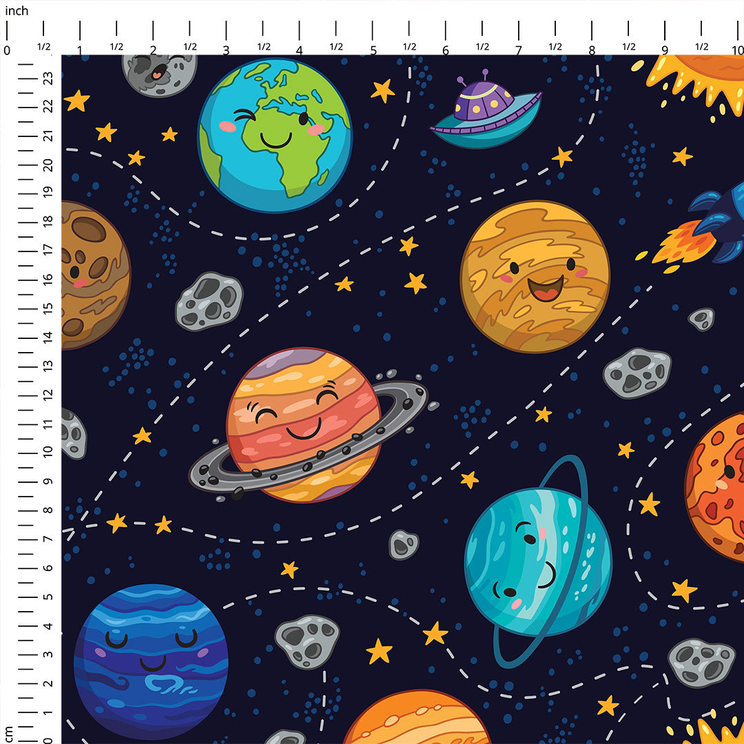 Planets Fabric