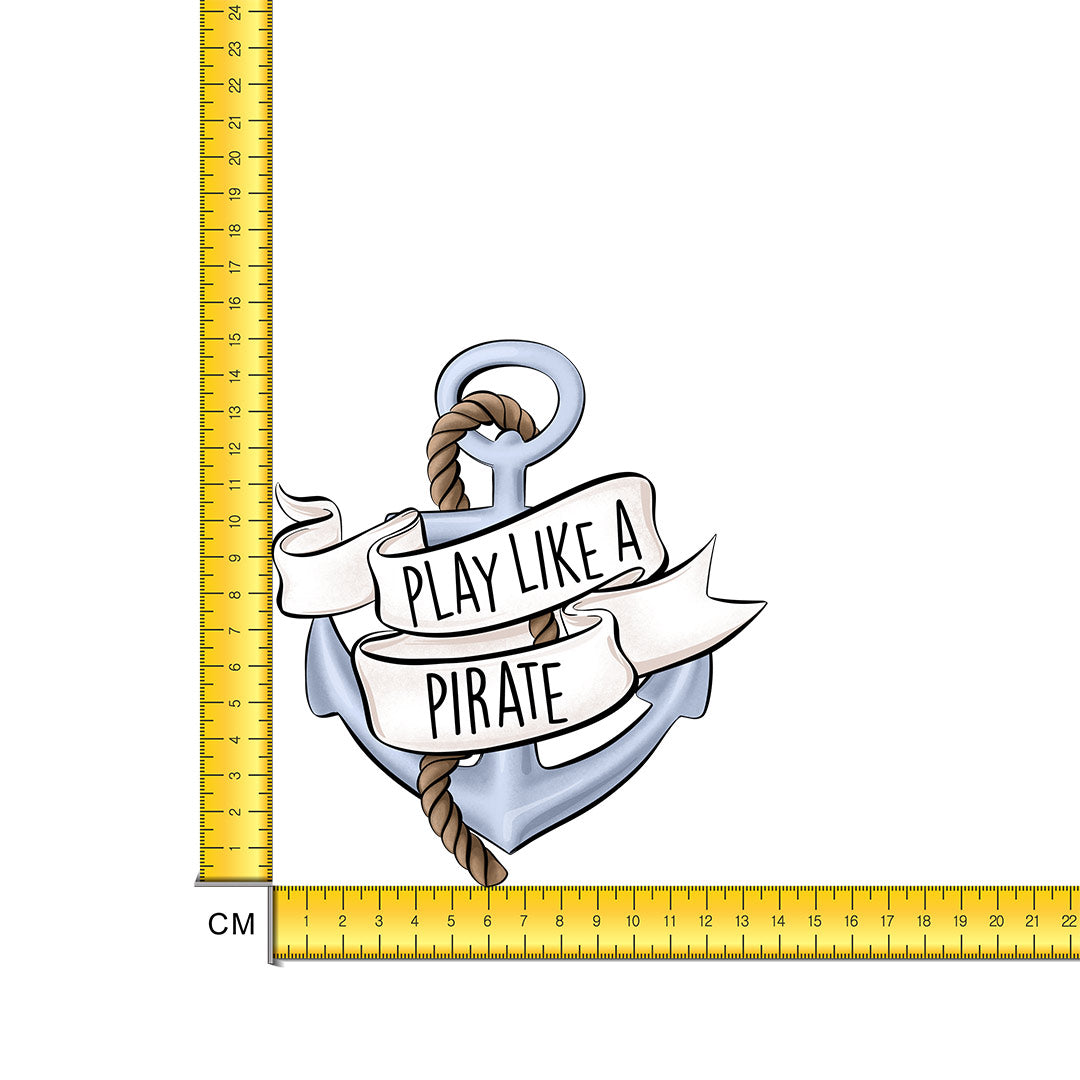 Play Like a Pirate Iron on Fabric Heat Transfer DTF-184