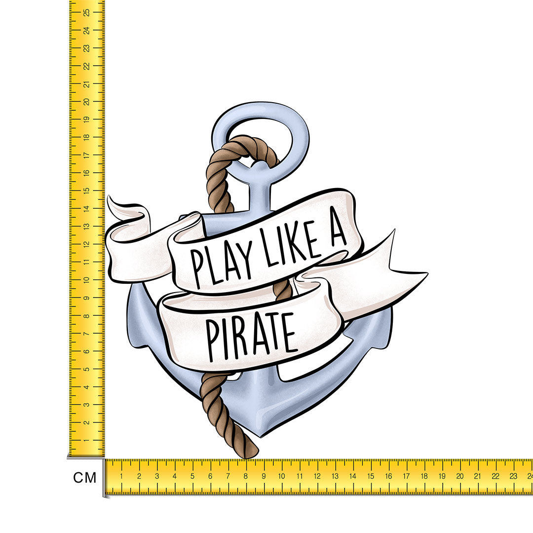 Play Like a Pirate Iron on Fabric Heat Transfer DTF-184