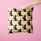 Playful Cat Cream Fabric