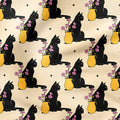 Playful Cat Cream Fabric