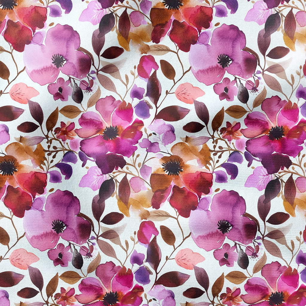 Plum Floral Fabric
