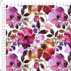 Plum Floral Fabric