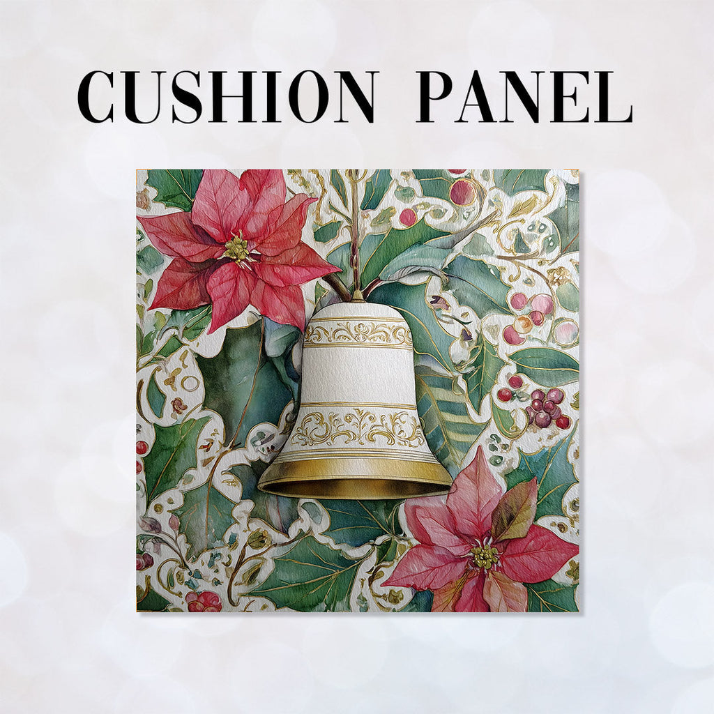 CUSHION Panel Poinsettia Bell CP-803