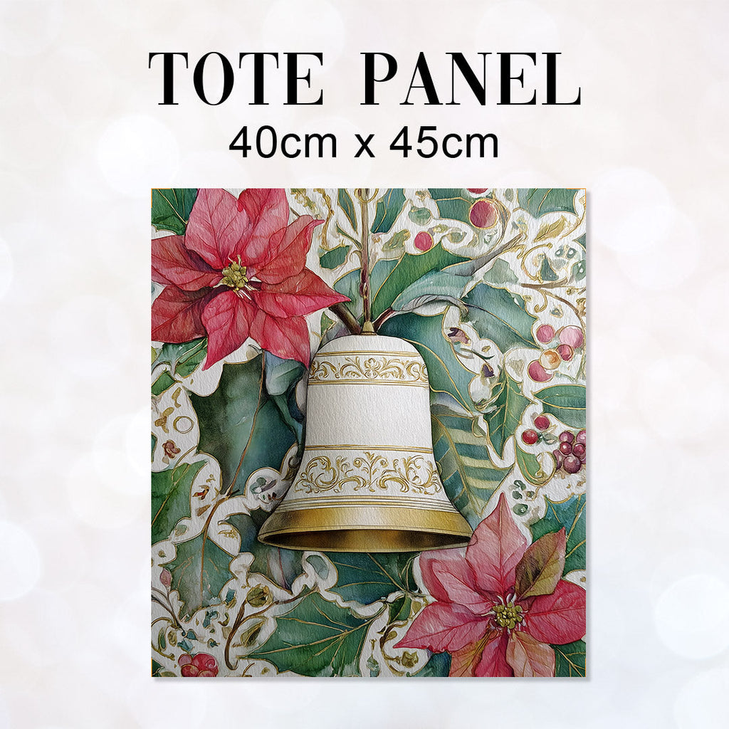 TOTE Panel Poinsettia Bell TP-848