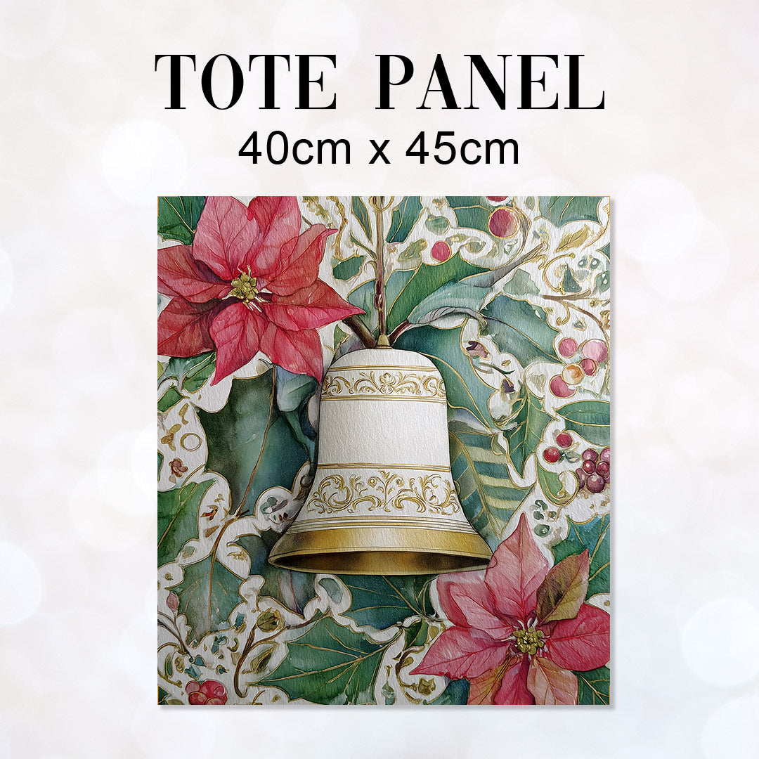 TOTE Panel Poinsettia Bell TP-848