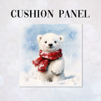 CUSHION Panel Polar Bear Cub CP-805