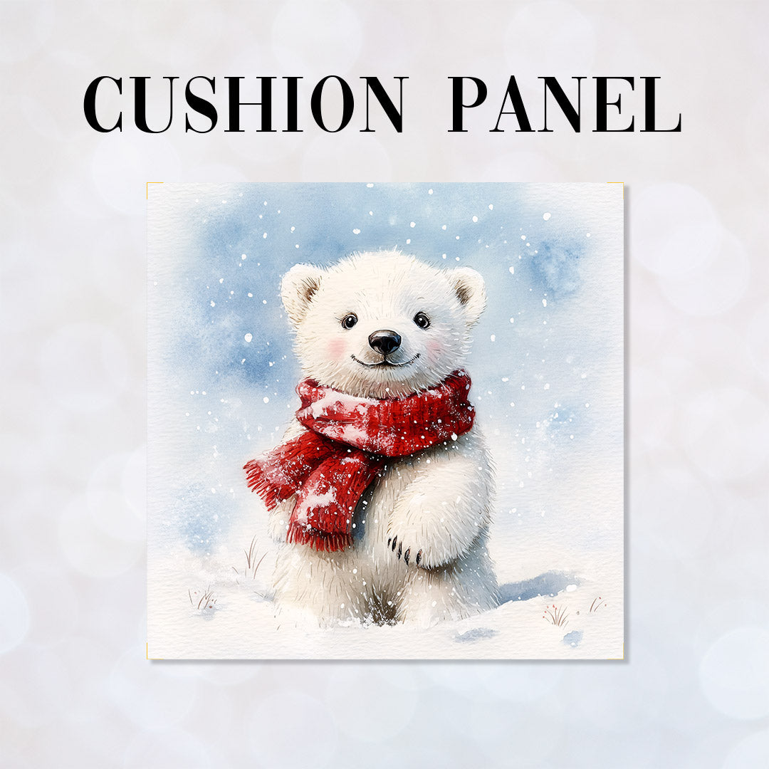 CUSHION Panel Polar Bear Cub CP-805