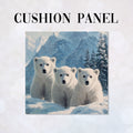 CUSHION Panel Polar Bear Cubs CP-806