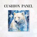 CUSHION Fabric Panel Polar Bear Snowflakes