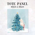 TOTE Polar Bears Christmas Fabric Bag Panel