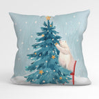 CUSHION Fabric Panel Polar Bears Christmas