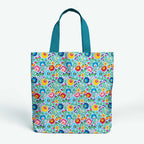 Polish Folklore Lowicz Blue Floral Fabric