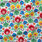 Polish Folklore Flowers Fabric