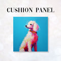CUSHION Fabric Panel Poodle Blue