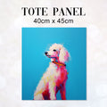 TOTE Poodle Blue Fabric Bag Panel