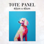 TOTE Poodle Blue Fabric Bag Panel