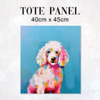 TOTE Poodle Pup Fabric Bag Panel