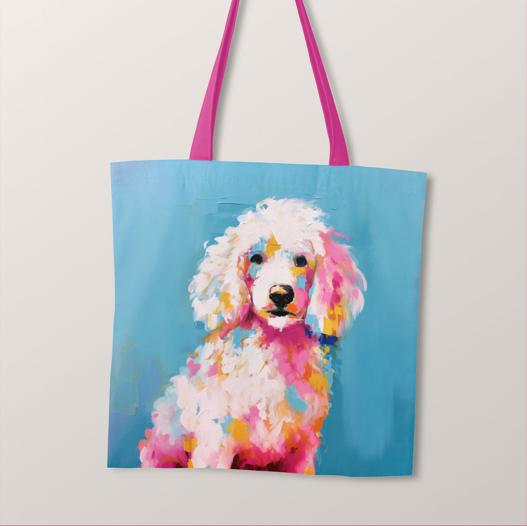 TOTE Poodle Pup Fabric Bag Panel