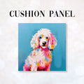 CUSHION Fabric Panel Poodle Pup