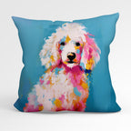 CUSHION Fabric Panel Poodle Pup