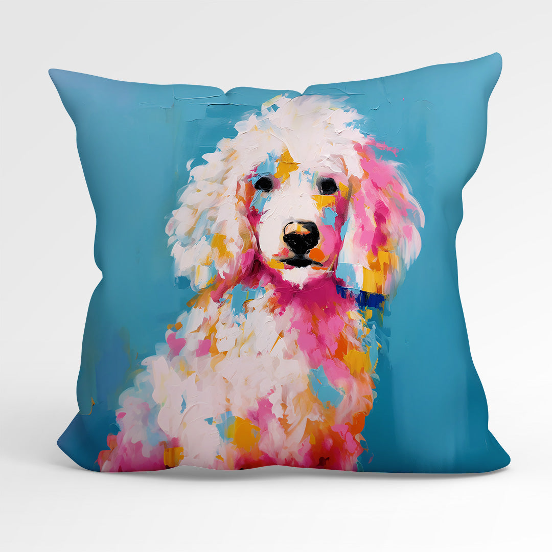 CUSHION Fabric Panel Poodle Pup