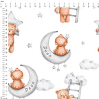 Personalised Teddy Bear Moon Fabric