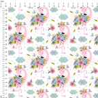 Personalised Flamingo Clouds Fabric