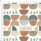 Personalised Retro Shapes Fabric