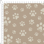 Personalised Paw Prints Neutral Fabric