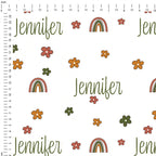 Personalised Rainbow Girl Fabric