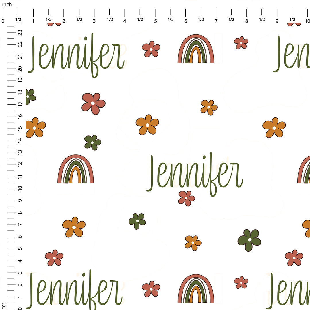 Personalised Rainbow Girl Fabric
