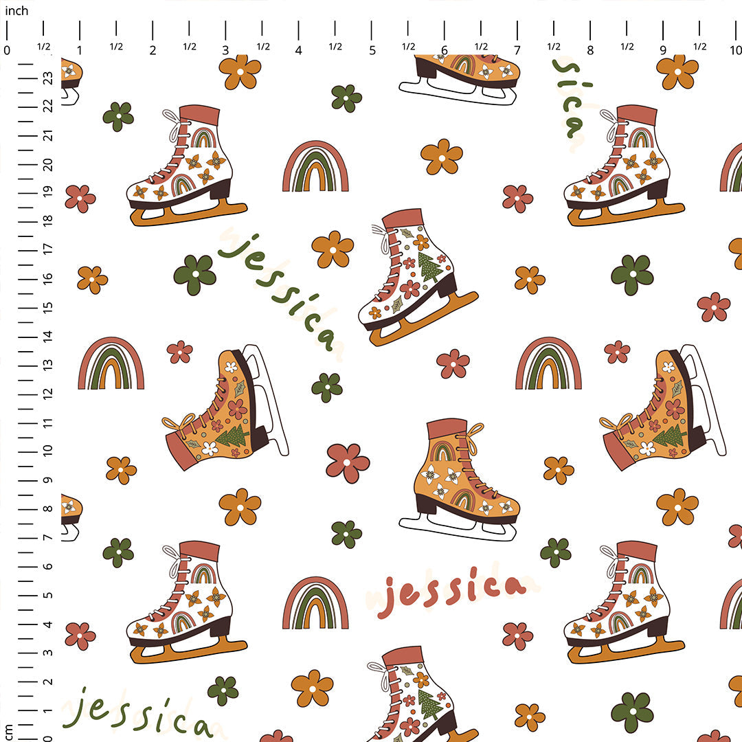 Personalised Retro Skates Fabric