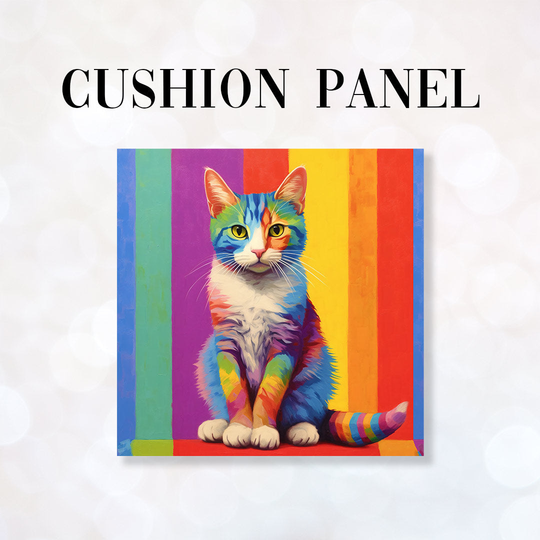 CUSHION Fabric Panel Pride Cat