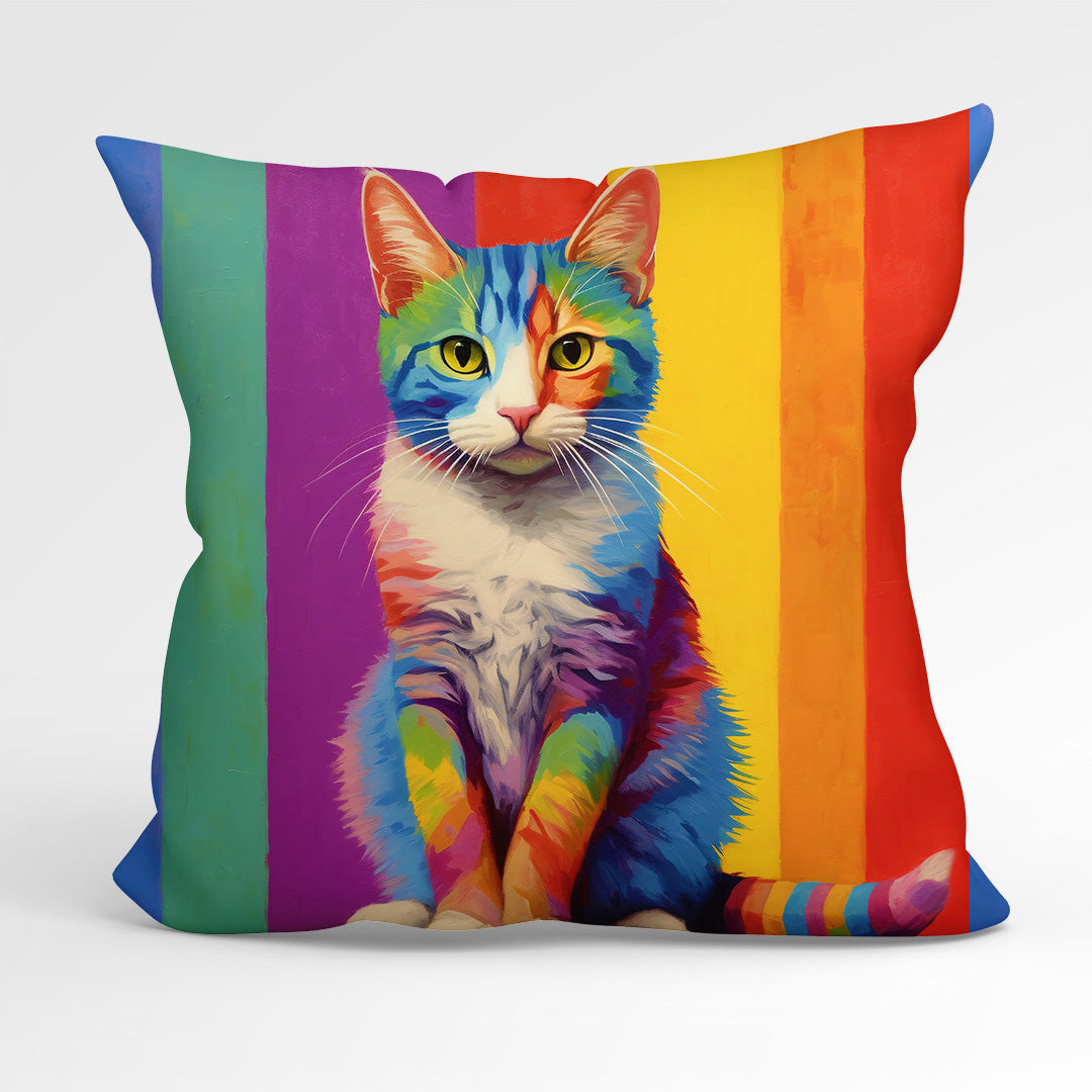 CUSHION Fabric Panel Pride Cat
