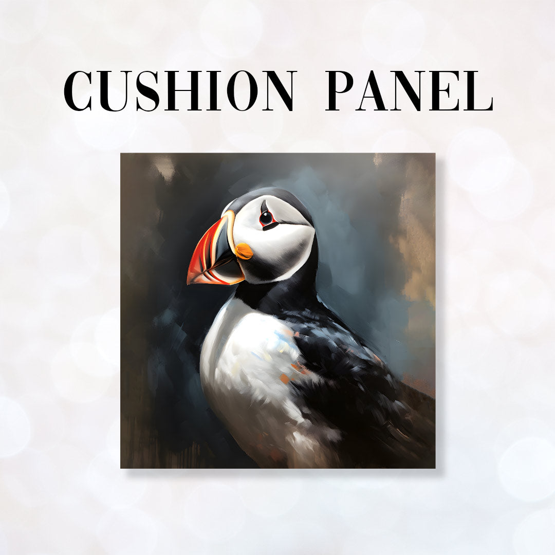 CUSHION Fabric Panel Puffin 1