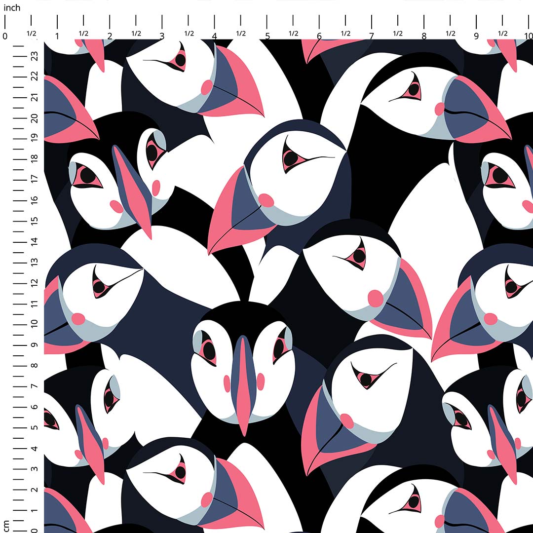 Puffin Flock Fabric