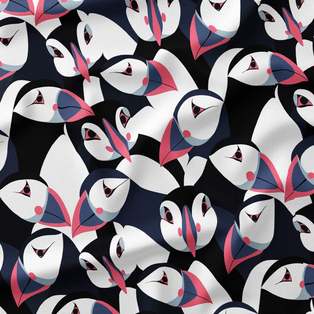 Puffin Flock Fabric