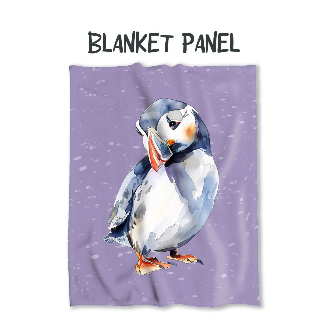 Puffin Heather Fabric Blanket Panel BP-49