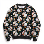 Puffins Black Fabric