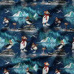 Puffins Ice Skating Fabric