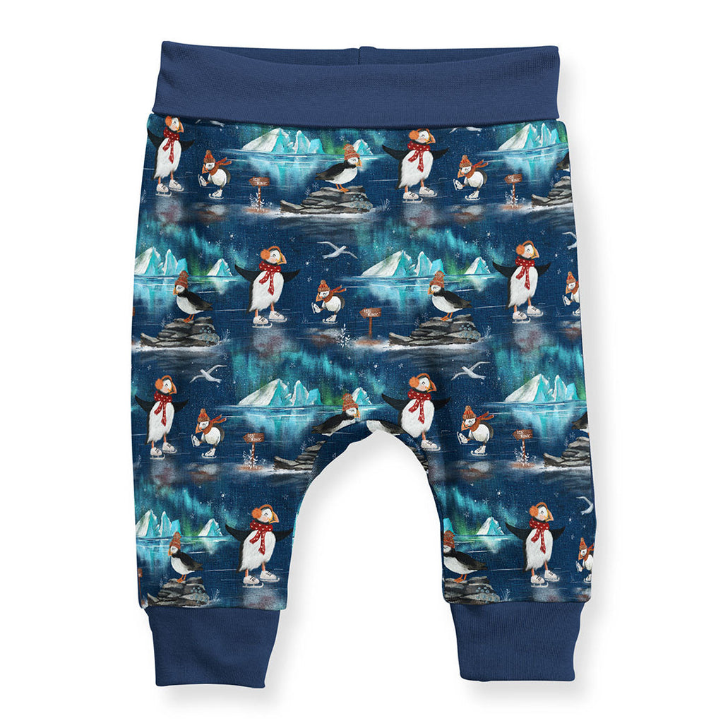Puffins Ice Skating Fabric