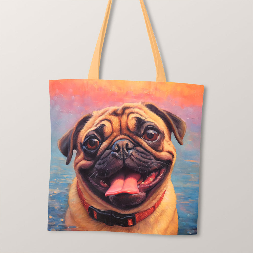 TOTE Pug Fabric Bag Panel