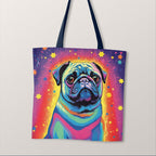 TOTE Pug and Stars Fabric Bag Panel TP-142