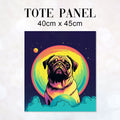 TOTE Pug In The Sky Fabric Bag Panel TP-143