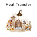 Pumpkin Fall Gnome Iron on Fabric Heat Transfer DTF-224