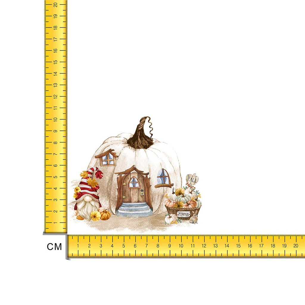 Pumpkin Fall Gnome Iron on Fabric Heat Transfer DTF-224