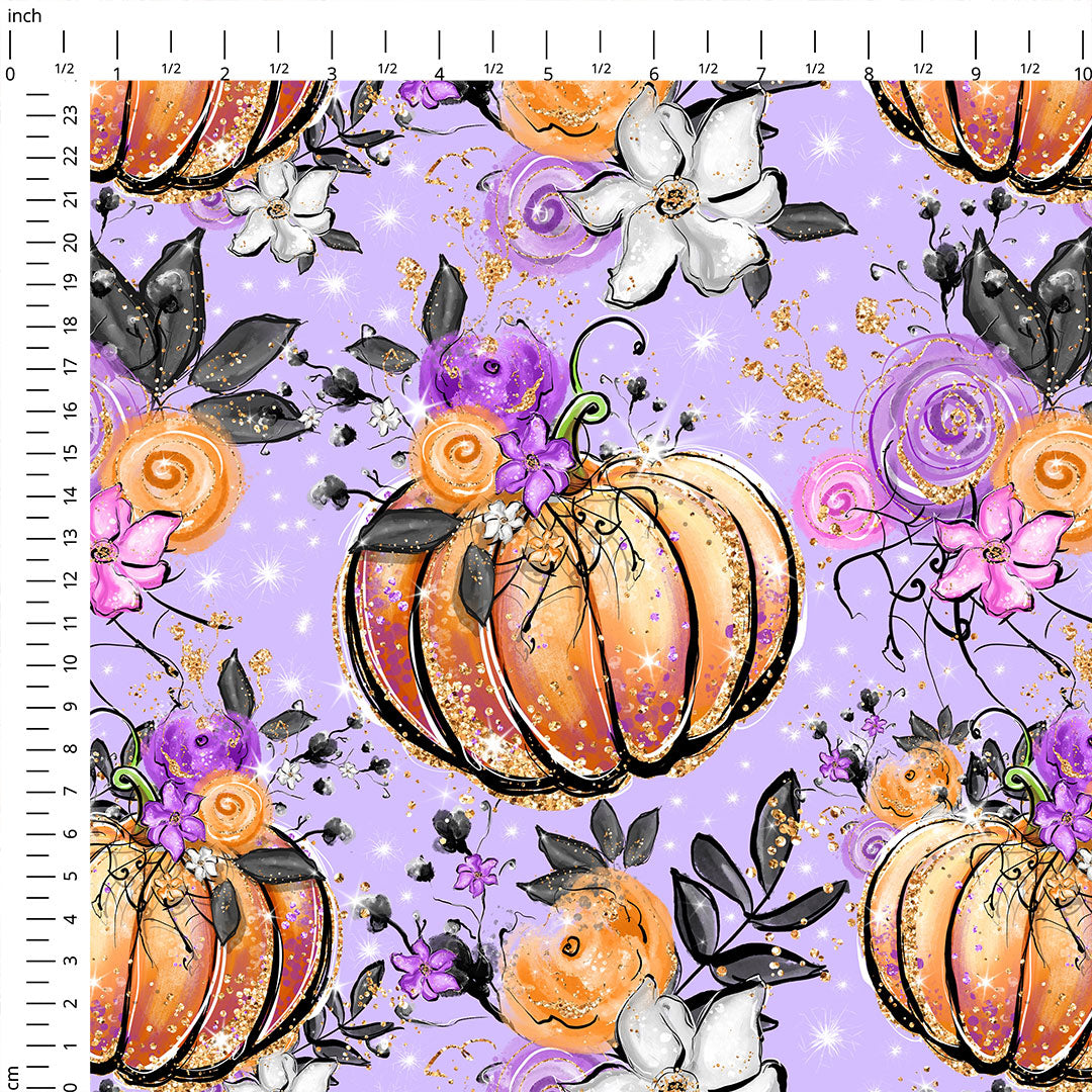Pumpkin Purple Fabric