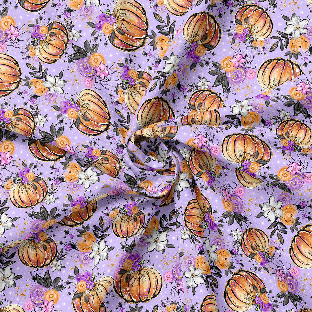 Pumpkin Purple Fabric