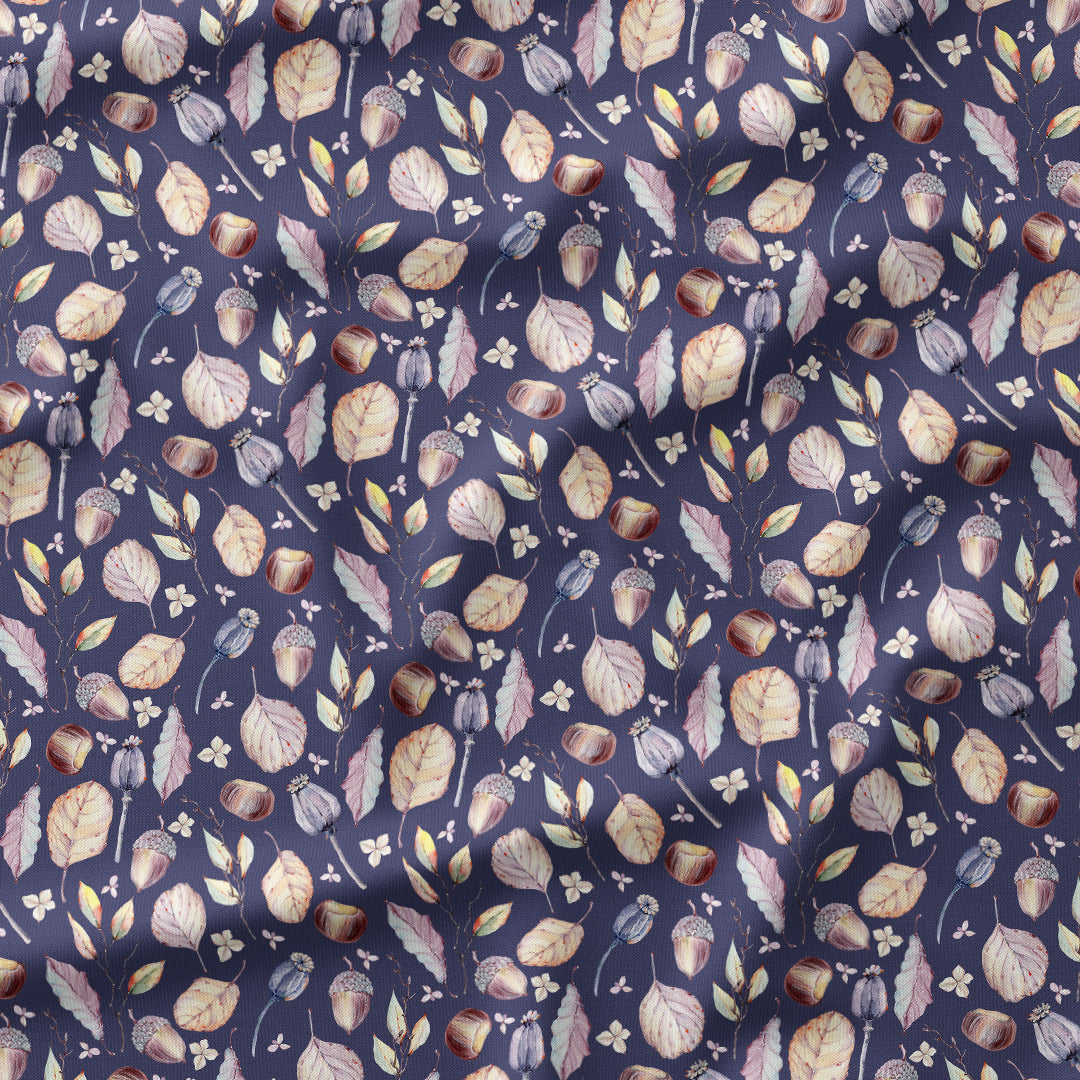 Purple Autumn Foliage Fabric
